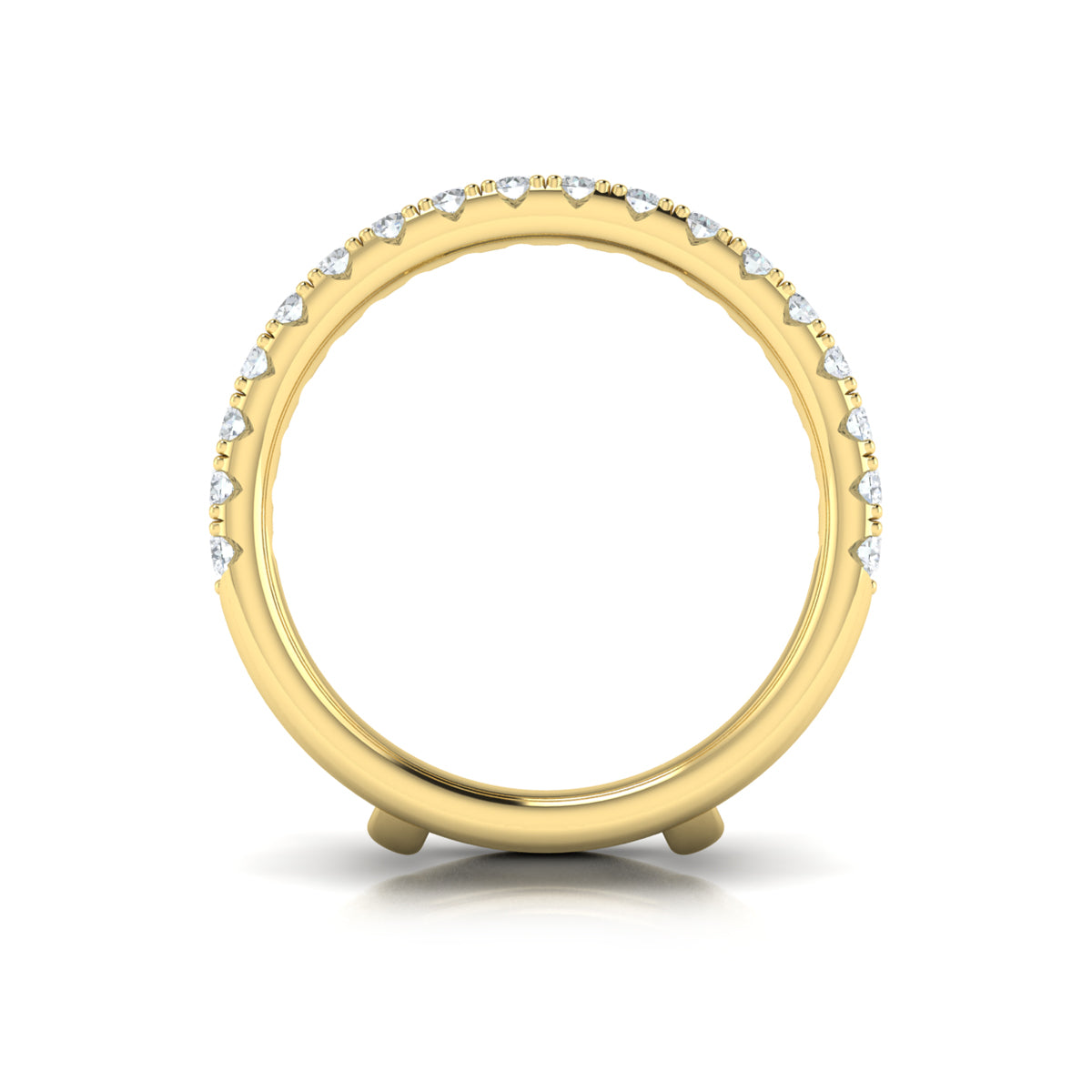 14kt Yellow Gold 1ct Diamond Womens Wedding Band Enhancer