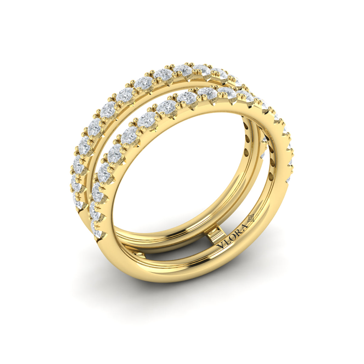 14kt Yellow Gold 1ct Diamond Womens Wedding Band Enhancer