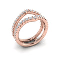 18kt Rose Gold Diamond Wedding Band Ring Enhancer