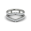14K White Gold Diamond Wedding Band Enhancer