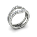 14K White Gold Diamond Wedding Band Enhancer
