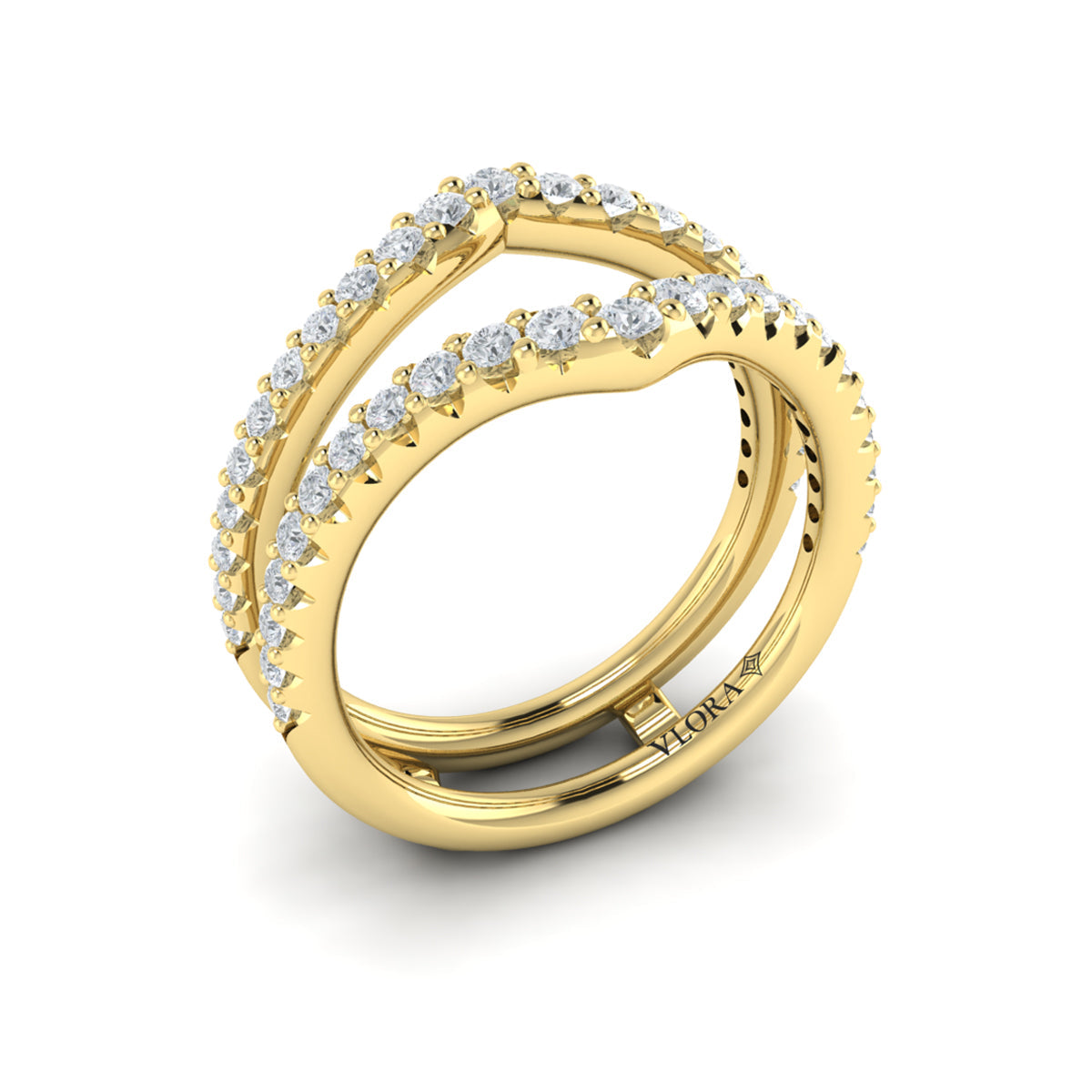 14kt Yellow Gold 0.76ct Diamond Wedding Band Enhancer
