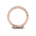 14kt Rose Gold Diamond Womens Wedding Band Enhancer