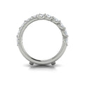 14K White Gold Diamond Womens Wedding Band Enhancer