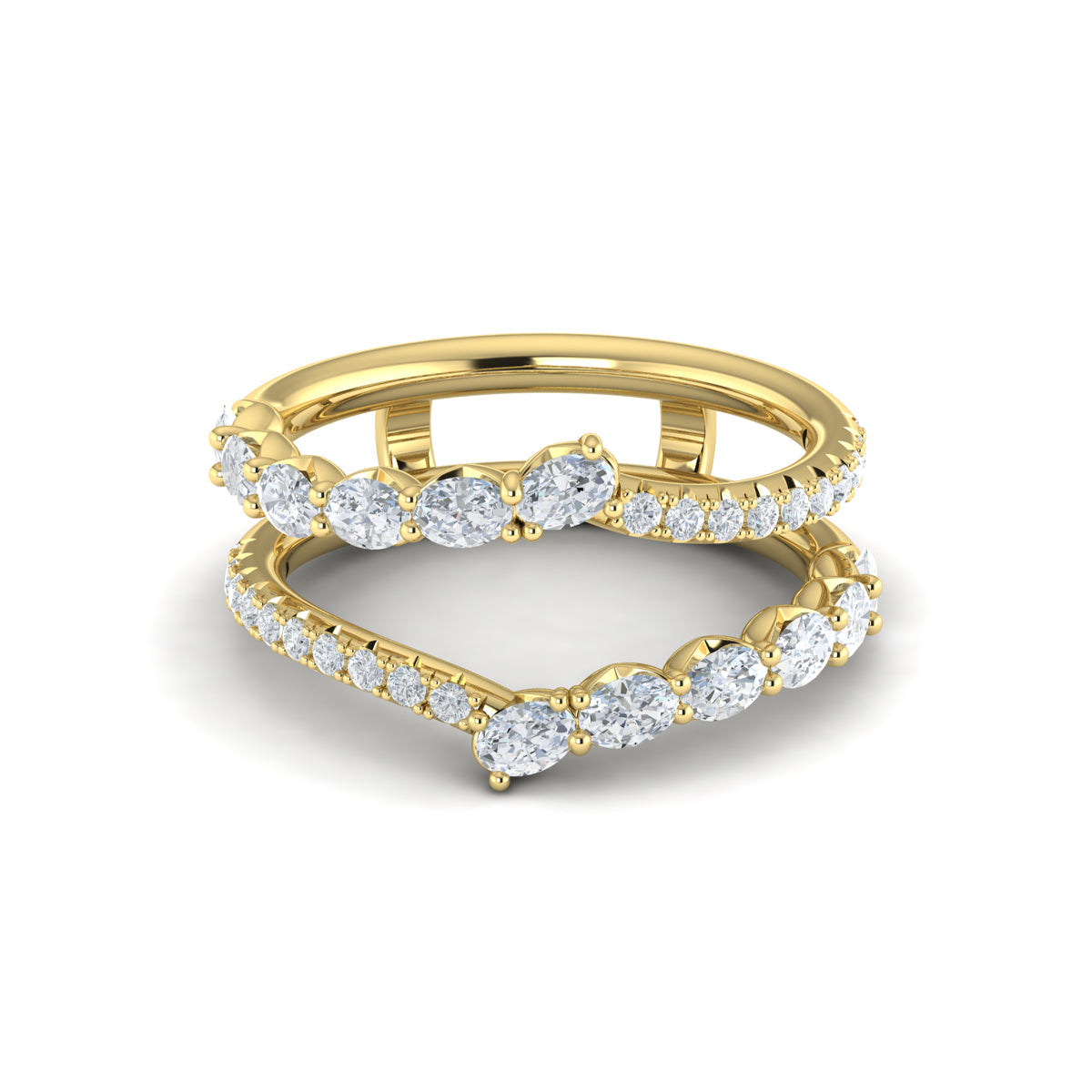14kt Yellow Gold 1.57ct Diamond Wedding Band Enhancer