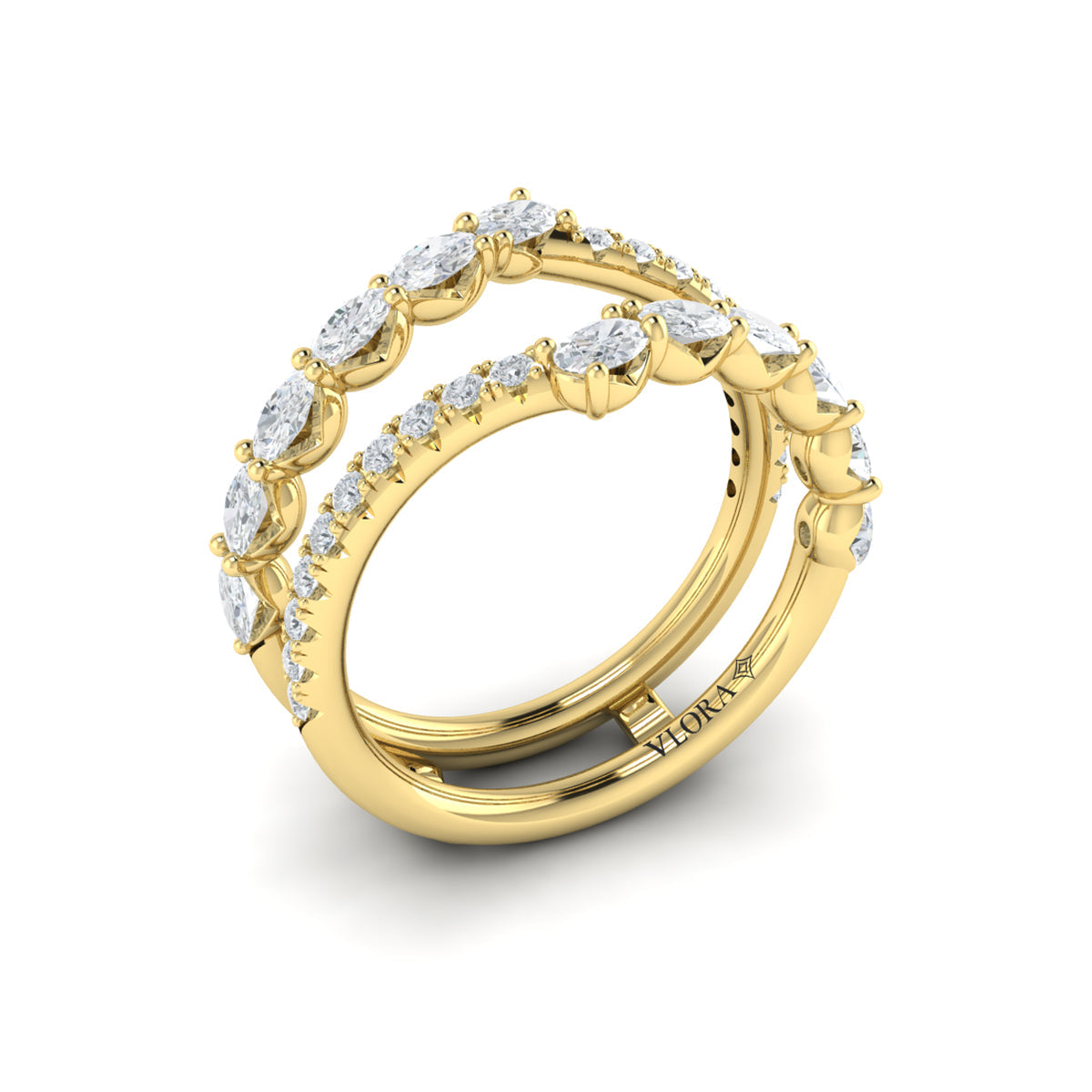 14kt Yellow Gold 1.57ct Diamond Wedding Band Enhancer