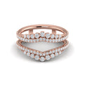 14kt Rose Gold Diamond Wedding Band Enhancer