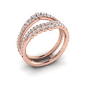 14kt Rose Gold Diamond Wedding Band Enhancer