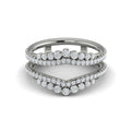 14K White Gold 0.78 Carat Diamond Wedding Band Enhancer