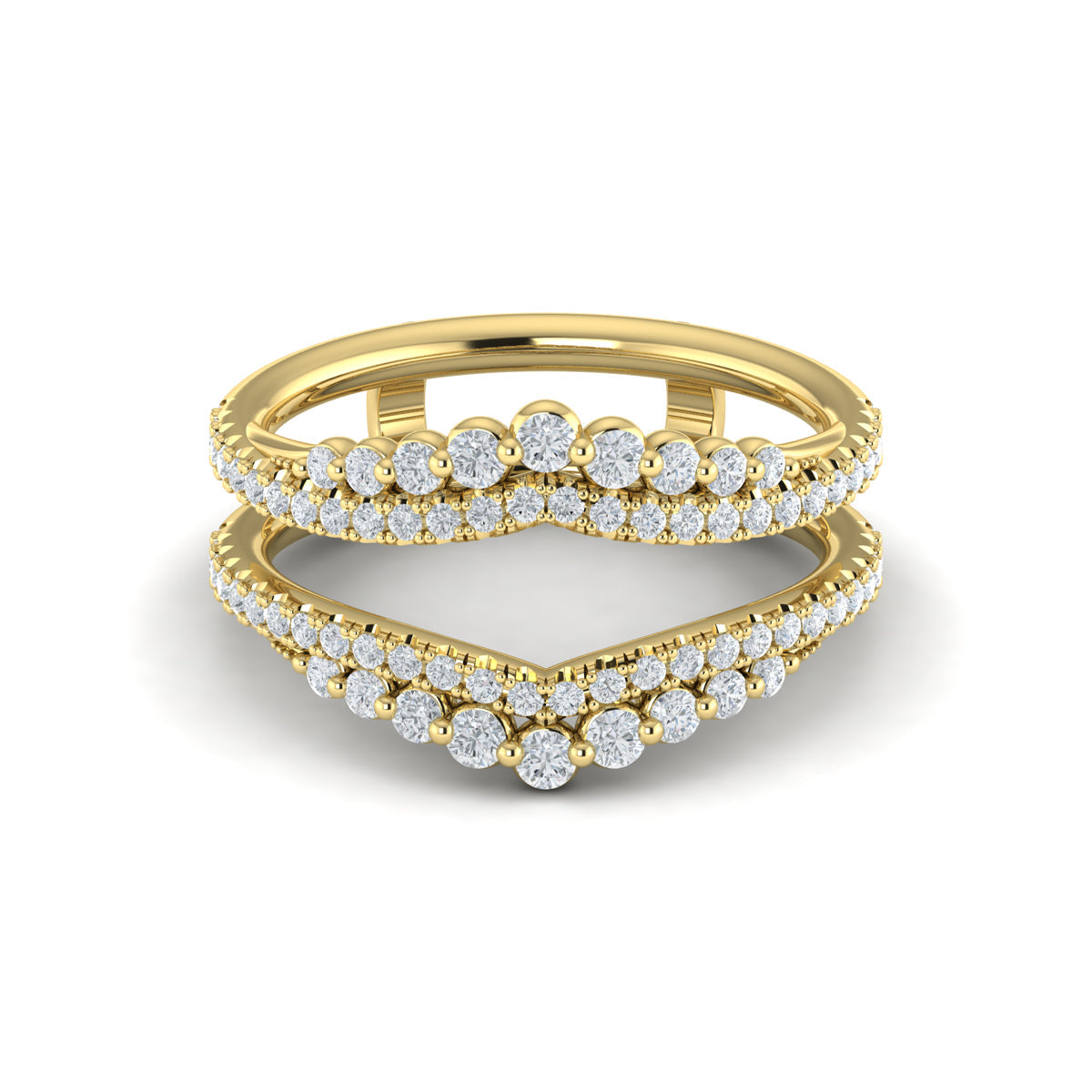 18kt Yellow Gold Diamond Wedding Band Enhancer