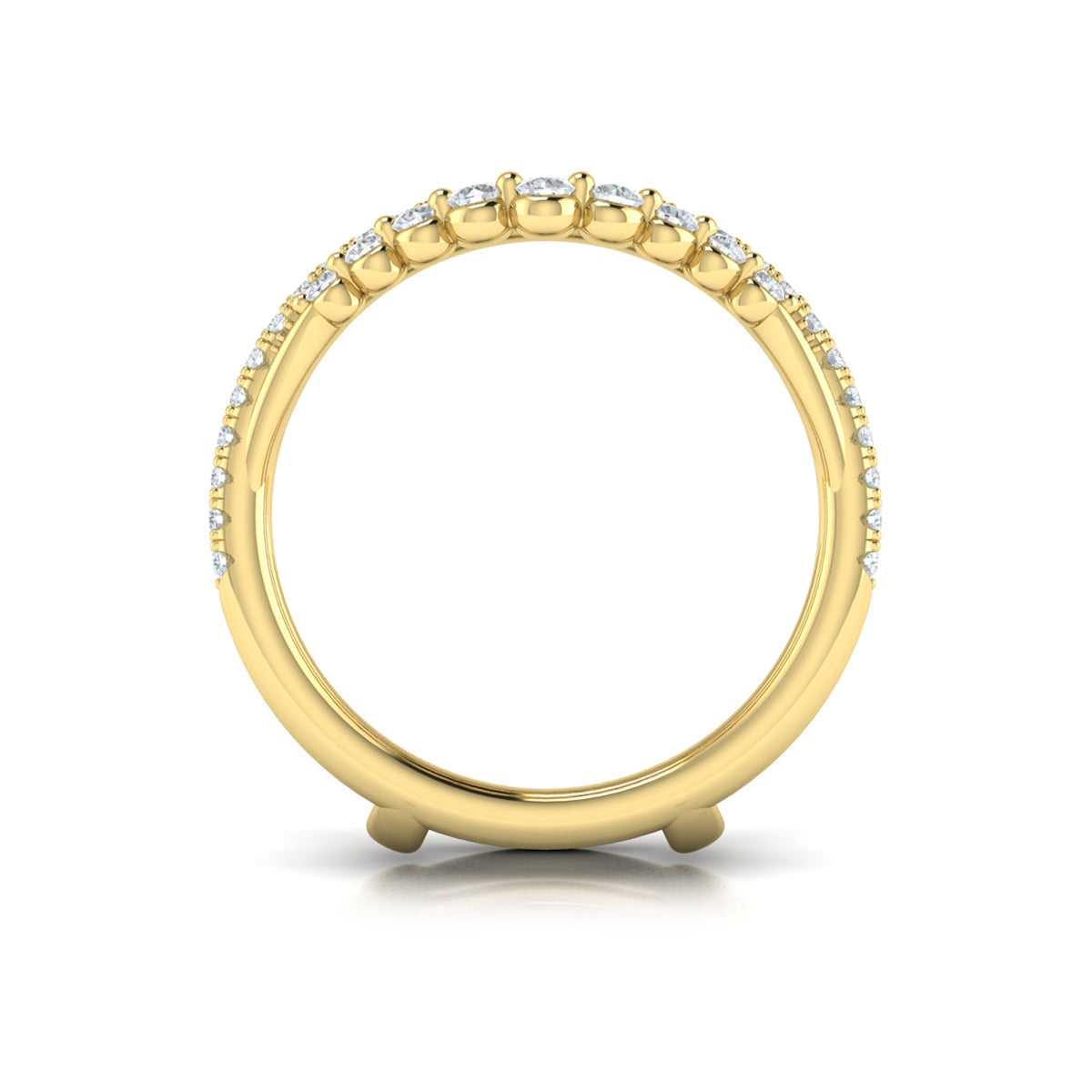 18kt Yellow Gold Diamond Wedding Band Enhancer