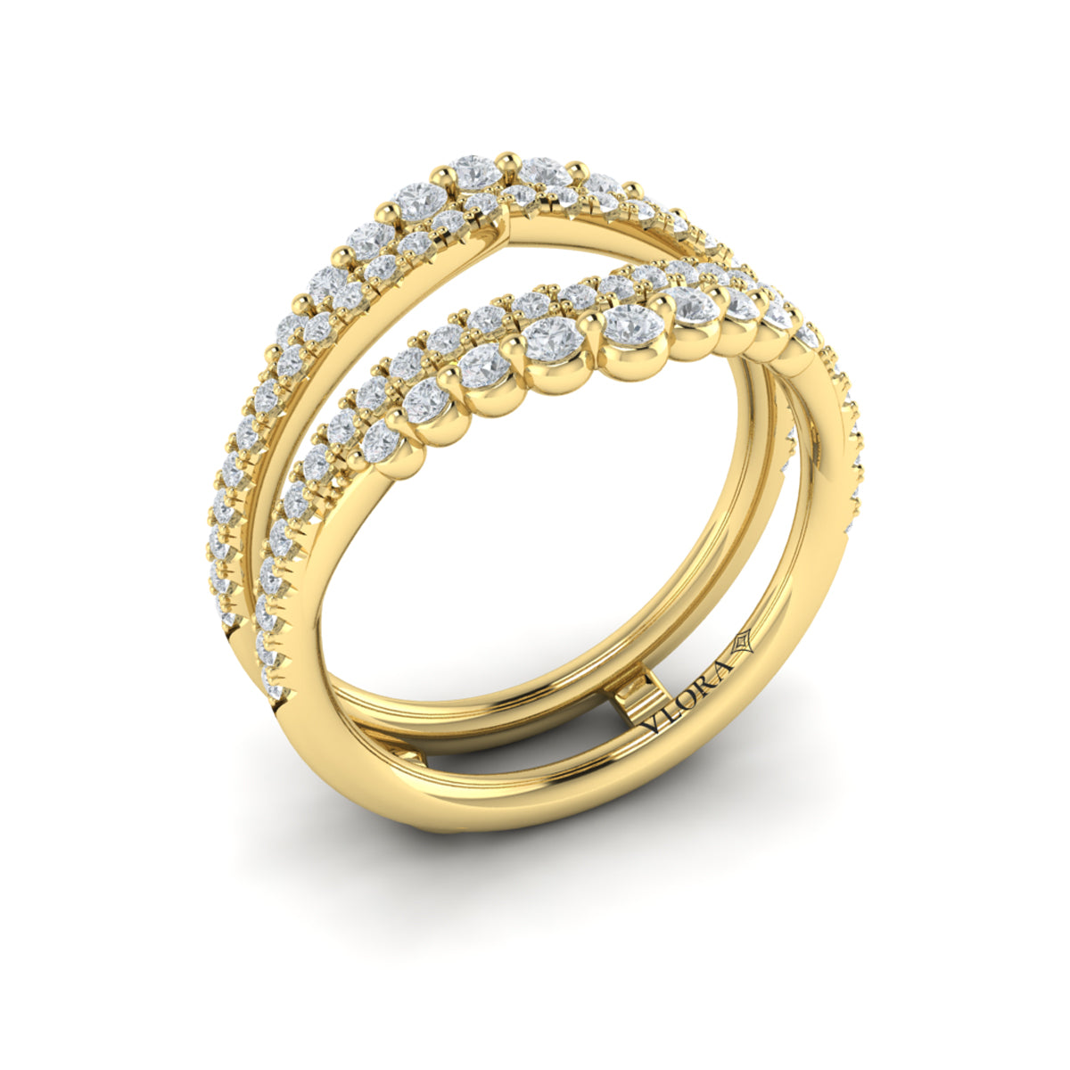 18kt Yellow Gold Diamond Wedding Band Enhancer