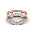 14kt Rose Gold Diamond Womens Wedding Band Enhancer