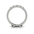14K White Gold Diamond Womens Wedding Band Enhancer