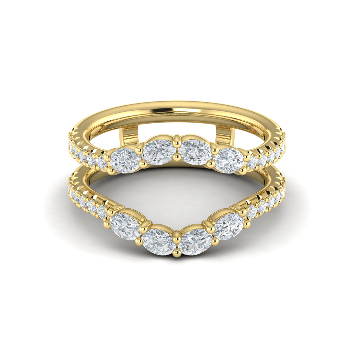 14kt Yellow Gold Diamond Wedding Band Enhancer
