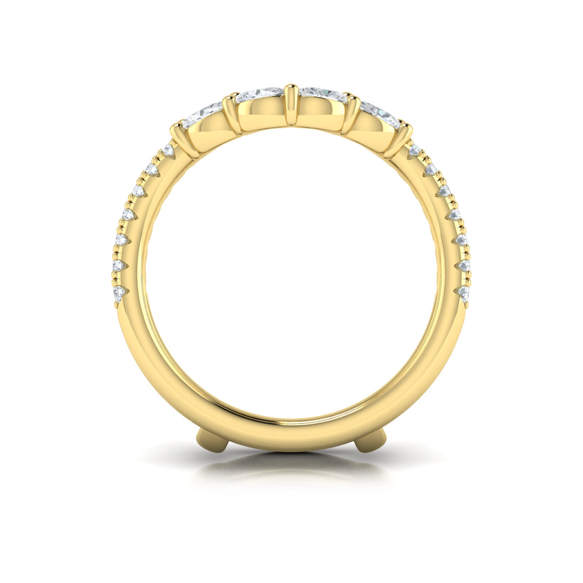 14kt Yellow Gold Diamond Wedding Band Enhancer