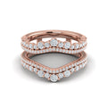 14kt Rose Gold Diamond Womens Wedding Band Enhancer