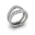 14K White Gold Diamond Womens Wedding Band Enhancer