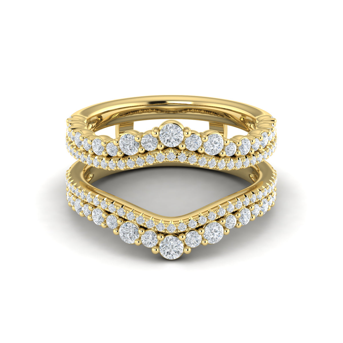 14kt Yellow Gold 1.07ct Diamond Wedding Band Enhancer