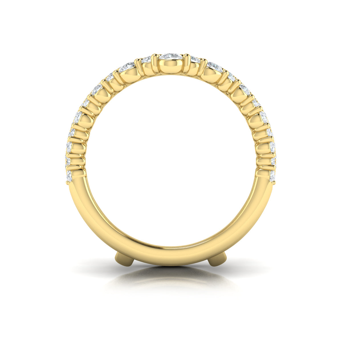 14kt Yellow Gold 1.07ct Diamond Wedding Band Enhancer