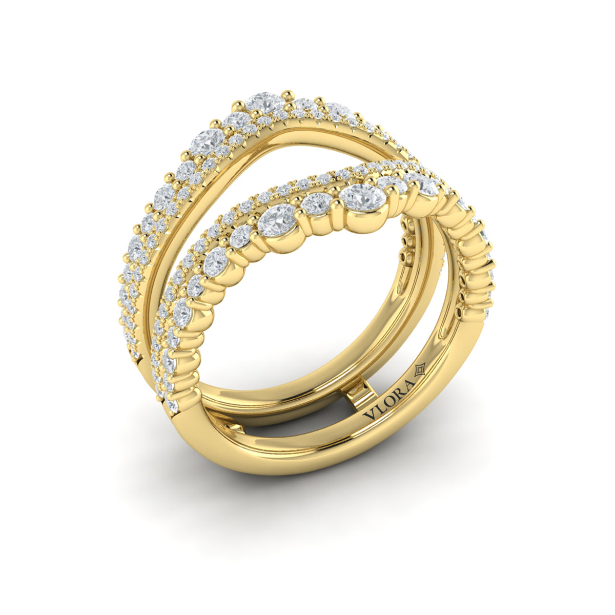 14kt Yellow Gold 1.07ct Diamond Wedding Band Enhancer