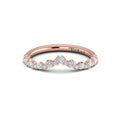 14kt Rose Gold Diamond Contour Wedding Band