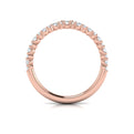 14kt Rose Gold Diamond Contour Wedding Band