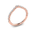 14kt Rose Gold Diamond Contour Wedding Band