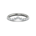14K White Gold Diamond Contour Wedding Band for Women