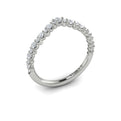 14K White Gold Diamond Contour Wedding Band for Women