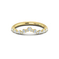 14kt Yellow Gold Diamond Contour Womens Wedding Band