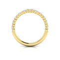 14kt Yellow Gold Diamond Contour Womens Wedding Band