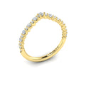 14kt Yellow Gold Diamond Contour Womens Wedding Band