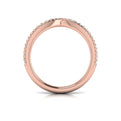 14kt Rose Gold 0.45ct Diamond Contour Womens Wedding Band