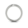 14K White Gold Diamond Contour Wedding Band for Women