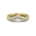 14kt Yellow Gold Diamond Contour Womens Wedding Band