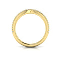14kt Yellow Gold Diamond Contour Womens Wedding Band