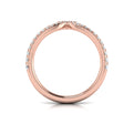 14kt Rose Gold Diamond Contour Womens Wedding Band