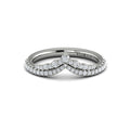 14K White Gold 0.43ct Diamond Contour Womens Wedding Band