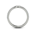 14K White Gold 0.43ct Diamond Contour Womens Wedding Band