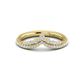 14kt Yellow Gold Diamond Contour Womens Wedding Band