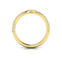 14kt Yellow Gold Diamond Contour Womens Wedding Band