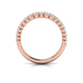 14kt Rose Gold Diamond Contour Wedding Band for Women