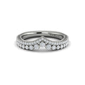 14K White Gold Diamond Contour Wedding Band for Women