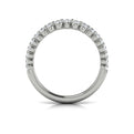14K White Gold Diamond Contour Wedding Band for Women