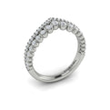 14K White Gold Diamond Contour Wedding Band for Women
