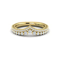 14kt Yellow Gold Diamond Contour Womens Wedding Band