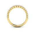14kt Yellow Gold Diamond Contour Womens Wedding Band