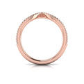 14kt Rose Gold Diamond Contour Womens Wedding Band