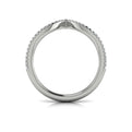 14K White Gold Diamond Contour Womens Wedding Band